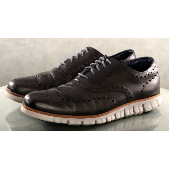 Cole Haan Zero Grand Men's Wingtip Oxfords Dress Shoes Size 10.5 M Leather Black